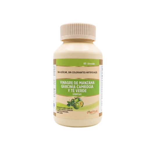VINAGRE DE MANZANA GARCINIA CAMBOGIA Y TÉ VERDE - GOMITAS