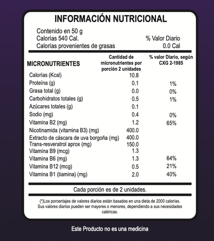 Nad + trans-resveratrol (fuente uva borgoña)