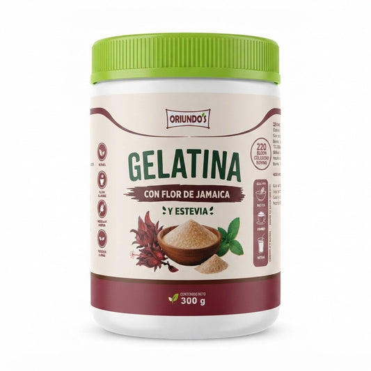 GELATINA CON FLOR DE JAMAICA
